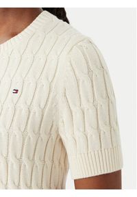 TOMMY HILFIGER - Tommy Hilfiger Bluzka WW0WW38744 Kremowy Regular Fit. Kolor: kremowy. Materiał: bawełna #2