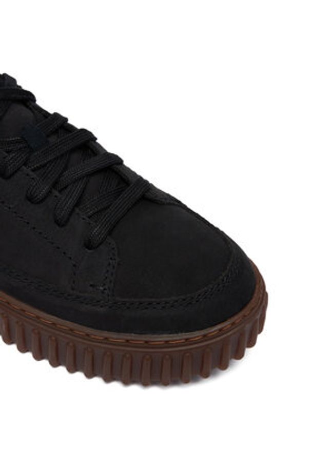 Clarks Sneakersy Torhill Lace 26183470 Czarny. Kolor: czarny. Materiał: nubuk, skóra