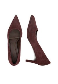 Gino Rossi - GINO ROSSI Szpilki EO-INTI-2635-1 Bordowy. Kolor: czerwony. Materiał: zamsz, skóra. Obcas: na szpilce #8