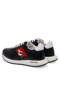 Love Moschino - LOVE MOSCHINO Sneakersy JA15373G1MIAL00A Czarny. Kolor: czarny. Materiał: skóra #4