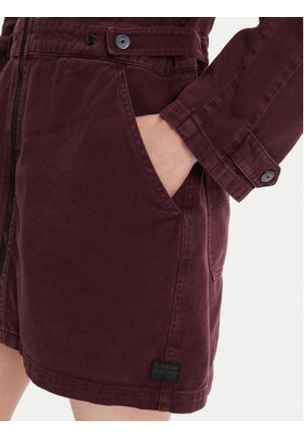 G-Star RAW - G-Star Raw Sukienka jeansowa Moto D27009-E078 Fioletowy Relaxed Fit. Kolor: fioletowy. Materiał: bawełna