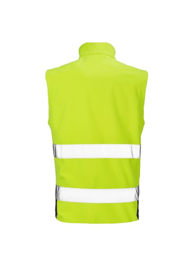 SAFEGARD - Męska Kamizelka Softshell HiVis. Kolor: żółty, wielokolorowy, czarny. Materiał: softshell