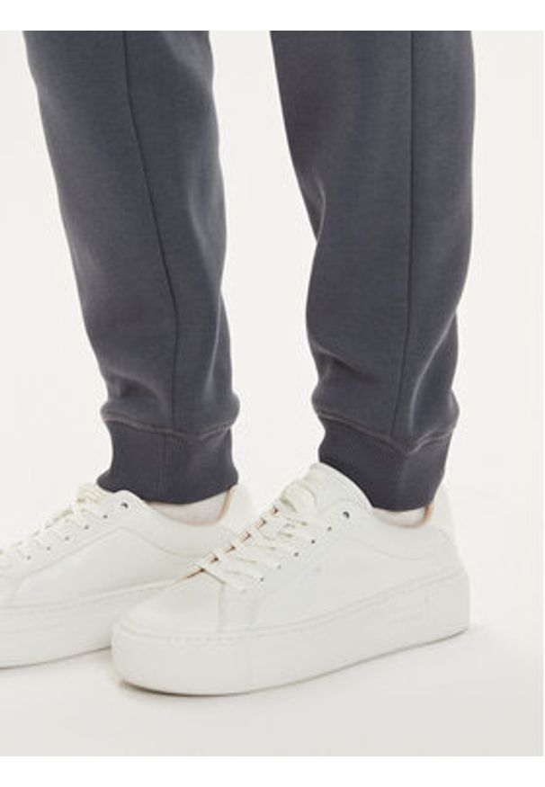 Calvin Klein Jeans Spodnie dresowe Monologo J20J223590 Szary Relaxed Fit. Kolor: szary. Materiał: syntetyk, bawełna