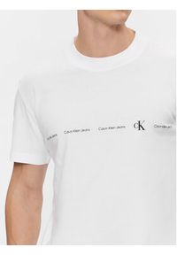 Calvin Klein Jeans T-Shirt Logo Repeat J30J324668 Biały Regular Fit. Kolor: biały. Materiał: bawełna #5