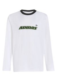 Adidas - adidas Bluzka JV8662 Biały Loose Fit. Kolor: biały. Materiał: syntetyk
