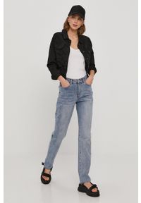 Vero Moda Kurtka jeansowa kolor czarny przejściowa. Okazja: na co dzień. Kolor: czarny. Materiał: jeans. Styl: casual #6