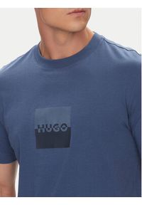 Hugo - HUGO T-Shirt Dusplit 50542784 Granatowy Regular Fit. Kolor: niebieski. Materiał: bawełna #5