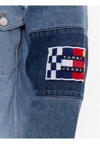 Tommy Jeans Kurtka jeansowa Aiden DM0DM16737 Niebieski Oversize. Kolor: niebieski. Materiał: bawełna