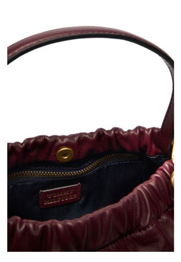 TOMMY HILFIGER - Tommy Hilfiger Torebka Soft Leather Mini Crossover AW0AW18306 Bordowy. Kolor: czerwony. Materiał: skórzane
