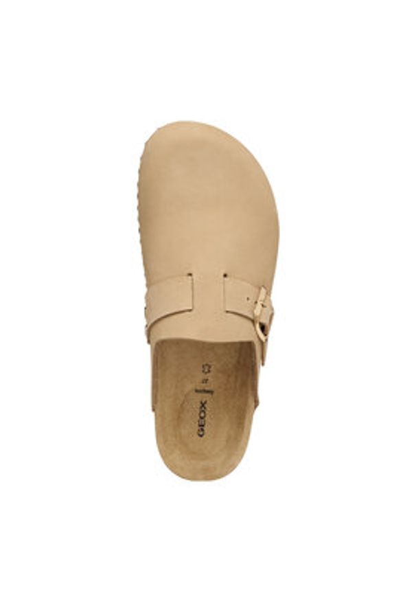 Geox Klapki D Brionia D65LSA 00032 C6738 Beżowy. Kolor: beżowy. Materiał: nubuk, skóra