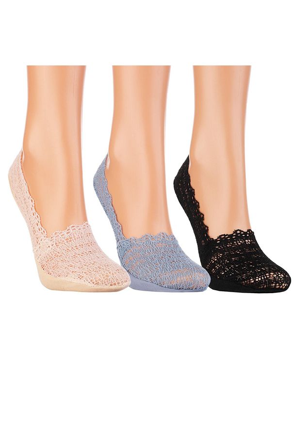 Baleriny Damskie Moraj Mix Kolor 3 Pary. Kolor: czarny. Materiał: materiał