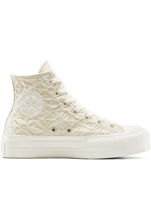 Adidasy Converse Chuck Taylor All Star Lift Platform, Dla obu płci. Kolor: beżowy. Materiał: materiał. Obcas: na platformie. Model: Converse All Star