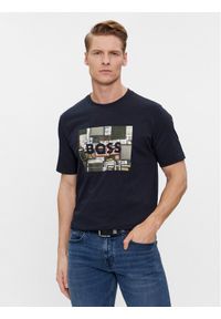 BOSS - Boss T-Shirt Teeheavyboss 50510009 Granatowy Regular Fit. Kolor: niebieski. Materiał: bawełna