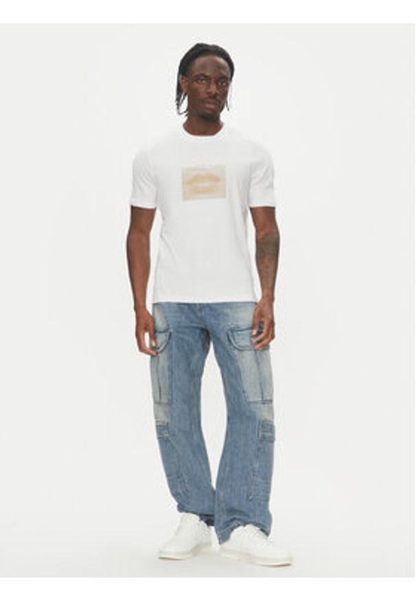 Hugo - HUGO T-Shirt Deterni 50544496 Biały Regular Fit. Kolor: biały. Materiał: bawełna