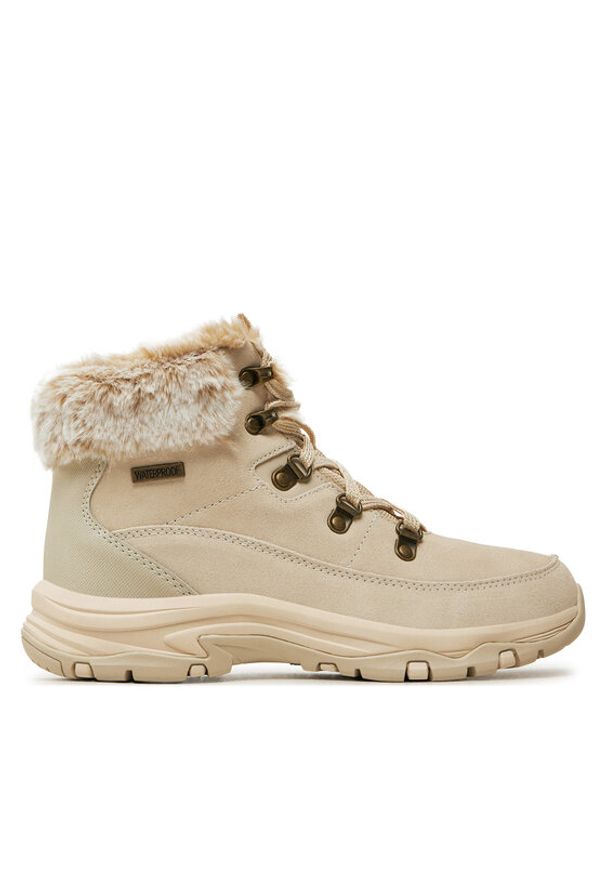 skechers - Skechers Trapery Trego - Snow Worries 167882/NAT Brązowy. Kolor: brązowy. Materiał: zamsz, skóra