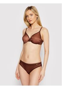 Gossard Biustonosz z fiszbiną Glossies Sheer Moulded 6271 Brązowy. Kolor: brązowy. Materiał: syntetyk