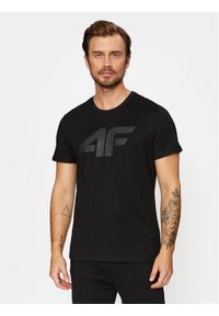 4f - 4F T-Shirt 4FAW23TTSHM0877 Czarny Regular Fit. Kolor: czarny. Materiał: bawełna