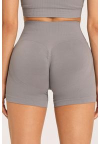 GYM GLAMOUR - Spodenki fitness damskie Gym Glamour push up 2.0. Kolor: szary. Sport: fitness