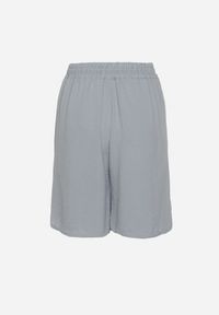 Born2be - Niebieskie Dresowe Szorty z Bawełną z Wysokim Stanem i Sznurkiem Talonessa. Okazja: na co dzień, na spacer. Stan: podwyższony. Kolor: niebieski. Materiał: dresówka, bawełna. Styl: sportowy, casual #7