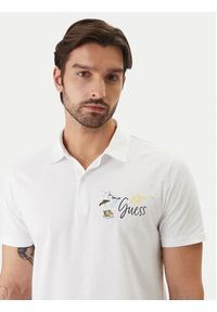 Guess Polo F6GP01 K8FQ4 Biały Regular Fit. Typ kołnierza: polo. Kolor: biały. Materiał: bawełna #4