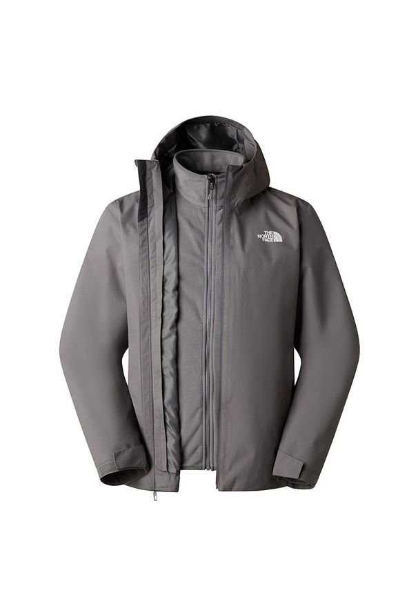 Kurtka męska The North Face 3 in 1 Quest Dry Vent Triclimate 0A8G0SEKP1 - szara. Kolor: szary. Materiał: materiał, polar, poliester. Sezon: zima