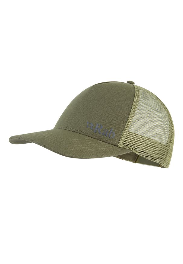 Czapka z daszkiem bawełniana Rab Trucker Logo Cap. Kolor: zielony. Materiał: bawełna