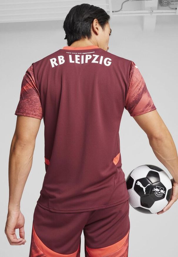Puma - Męska koszulka wyjazdowa RB Leipzig 24/25 PUMA Dark Jasper Active Red. Kolor: czerwony. Materiał: jersey