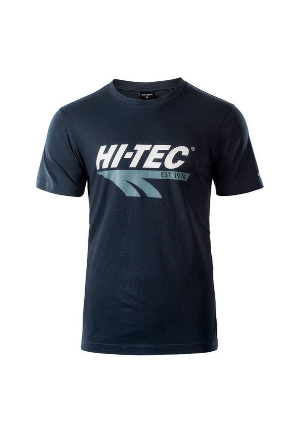 Hi-tec - T-shirt Męski Retro. Kolor: niebieski. Sport: turystyka piesza