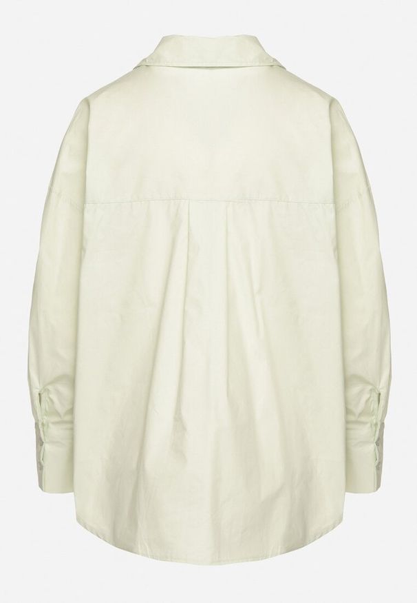 Born2be - Zielona Bawełniana Koszula w Klasycznym Stylu Nalaris. Okazja: na spotkanie biznesowe, do pracy. Kolor: zielony. Materiał: bawełna. Styl: klasyczny