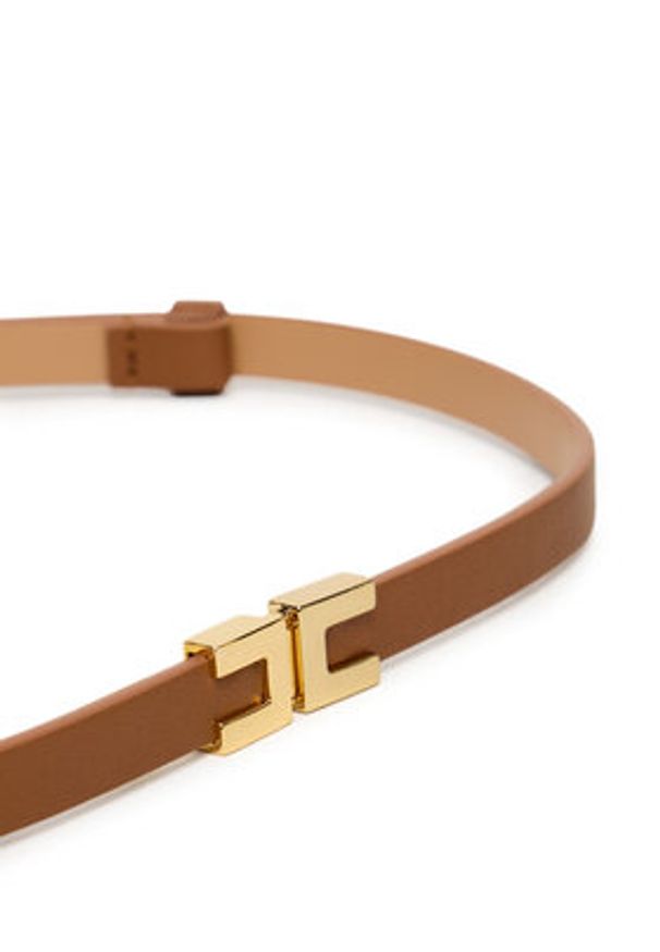 Elisabetta Franchi Pasek Damski CT-73S-56E2-V140 Brązowy. Kolor: brązowy. Materiał: skóra