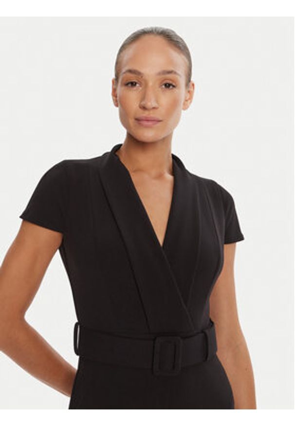 Rinascimento Sukienka koktajlowa CFC0125582003 Czarny Slim Fit. Kolor: czarny. Materiał: syntetyk. Styl: wizytowy