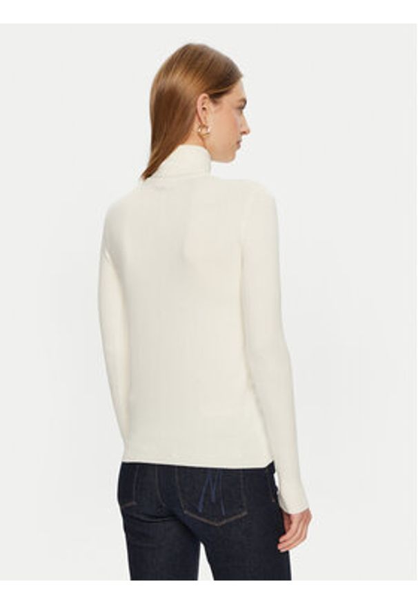 Guess Golf Piper W4BR03 Z2NQ2 Écru Regular Fit. Typ kołnierza: golf. Materiał: wiskoza