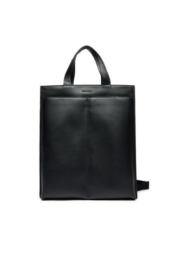 Calvin Klein Torba Clean Essential N/S Tote K50K512191 Czarny. Kolor: czarny. Materiał: skóra