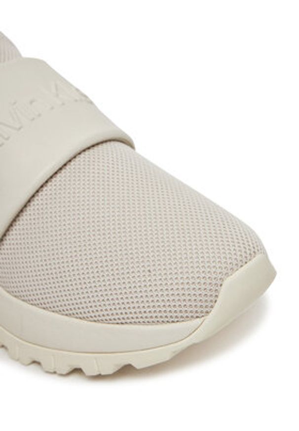 Calvin Klein Sneakersy Runner Slip On - He Nappa HW0HW02415 Écru. Zapięcie: bez zapięcia. Materiał: materiał