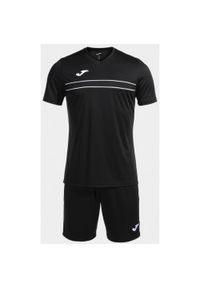 Zestaw Sportowy Joma Victory Czarne M - Lekki i Wygodny. Kolor: czarny, biały, wielokolorowy. Materiał: dresówka. Sport: piłka nożna