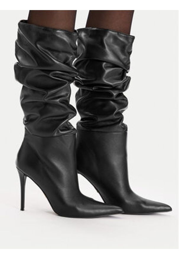 Steve Madden Kozaki Schmooze SM11003453 Czarny. Kolor: czarny. Materiał: skóra