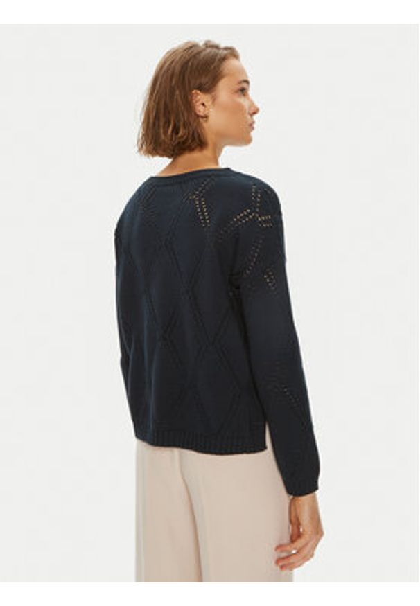 Weekend Max Mara Sweter Abbozzi 2425366161 Granatowy Slim Fit. Kolor: niebieski. Materiał: syntetyk