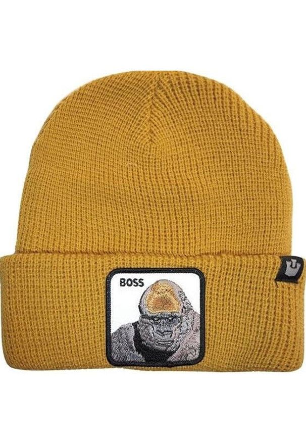 Czapka Beanie Goorin Bros Chilla Gorilla Beżowa. Kolor: czarny