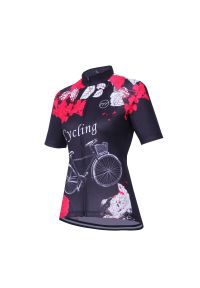 MADANI - Koszulka rowerowa damska madani. Kolor: wielokolorowy, czarny, czerwony #1