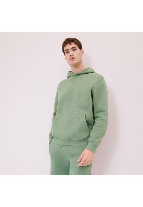 Reserved - PREMIUM Bluza z bawełny organicznej - Zielony. Kolor: zielony. Materiał: bawełna