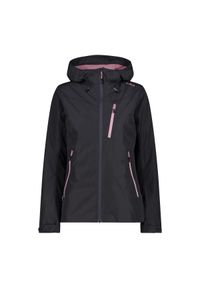 Kurtka przeciwdeszczowa damska z kapturem CMP. Typ kołnierza: kaptur. Kolor: różowy, wielokolorowy, czarny. Sport: turystyka piesza #1