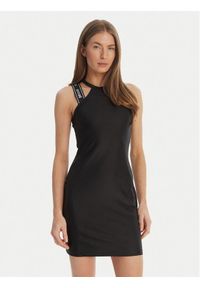 Just Cavalli Sukienka codzienna 80PAO936 J0108 Czarny Slim Fit. Okazja: na co dzień. Kolor: czarny. Materiał: syntetyk. Typ sukienki: proste. Styl: casual #1