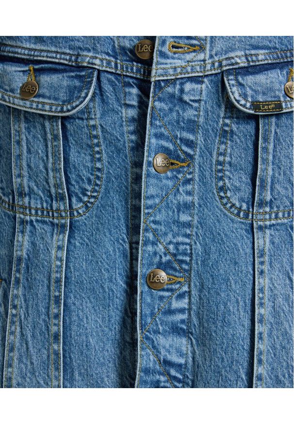 Lee - MĘSKA KURTKA JEANSOWA LEE RIDER JACKET CUT OFF 112376451. Materiał: jeans