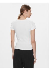 Tommy Jeans T-Shirt Tjw Slim Badge Rib Tee Ss DW0DW17396 Biały Slim Fit. Kolor: biały. Materiał: bawełna #5