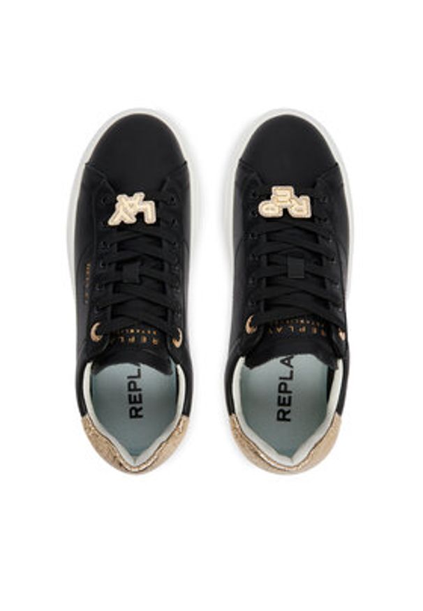 Replay - REPLAY Sneakersy GWZ8F .000.C0002L Czarny. Kolor: czarny. Materiał: skóra
