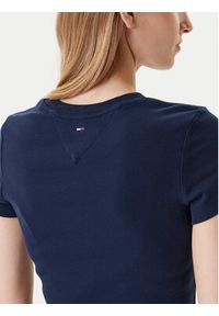 Tommy Jeans T-Shirt DW0DW21421 Granatowy Slim Fit. Kolor: niebieski. Materiał: bawełna #3