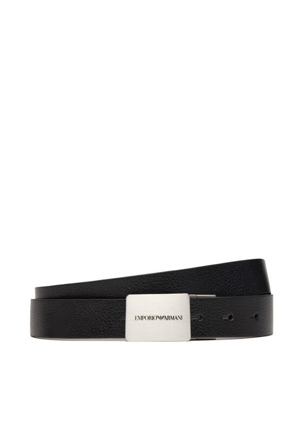 Emporio Armani Pasek Męski Y4S563 Y737E 88044 Czarny. Kolor: czarny. Materiał: skóra