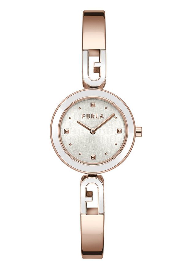 Furla - FURLA - Zegarek WW00010006L3. Kolor: złoty. Materiał: materiał