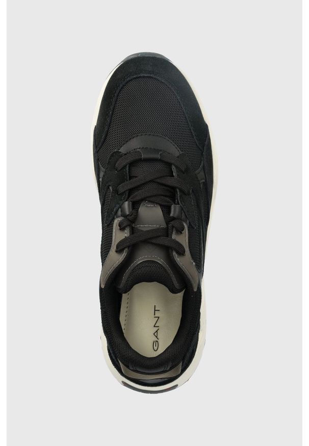 GANT - Gant sneakersy Profello kolor czarny. Nosek buta: okrągły. Zapięcie: sznurówki. Kolor: czarny. Materiał: skóra, guma
