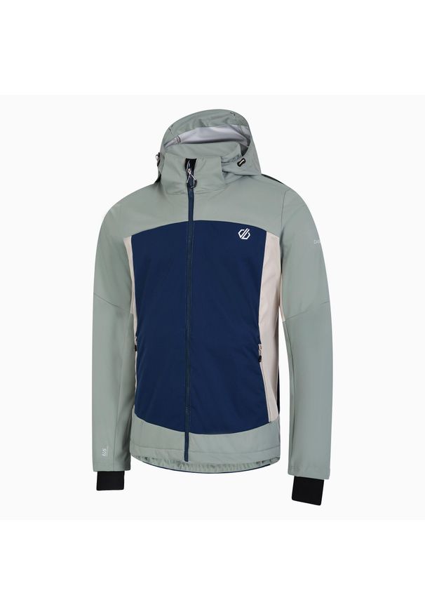DARE 2B - Męska Kurtka Soft Shell Mountaineer. Kolor: czarny, wielokolorowy, zielony. Materiał: softshell. Sport: turystyka piesza